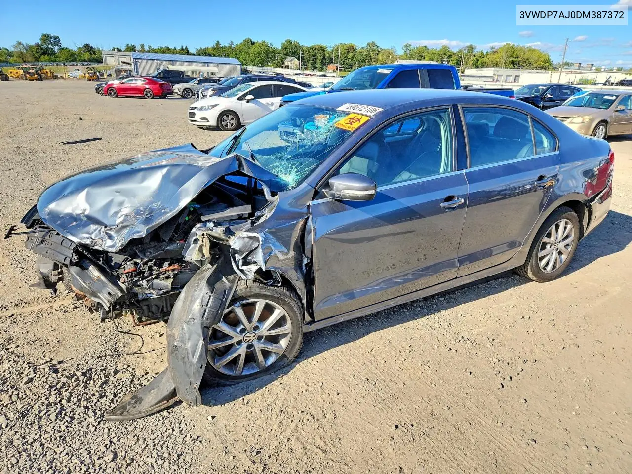 VOLKSWAGEN JETTA 2013, VIN 3VWDP7AJ0DM387372