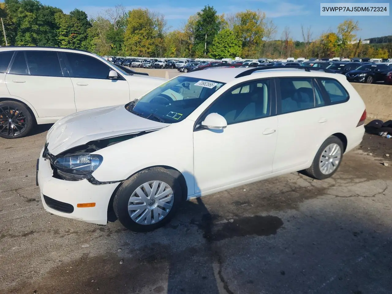 VOLKSWAGEN JETTA 2013, VIN 3VWPP7AJ5DM672324