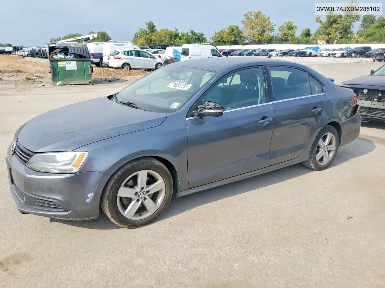 VOLKSWAGEN JETTA 2013, VIN 3VW3L7AJXDM285102