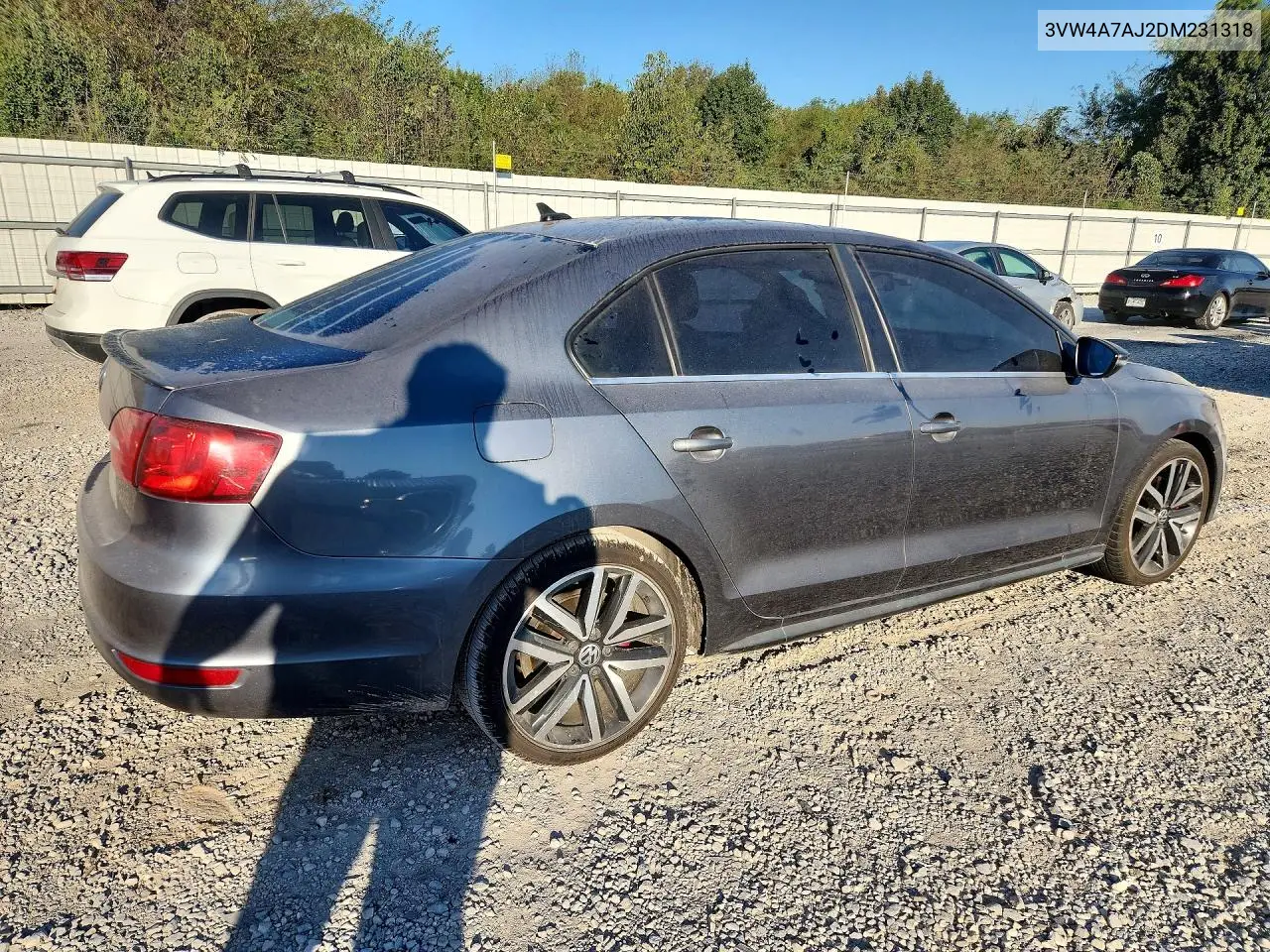 2013 VOLKSWAGEN JETTA VIN 3VW4A7AJ2DM231318 — фото 3