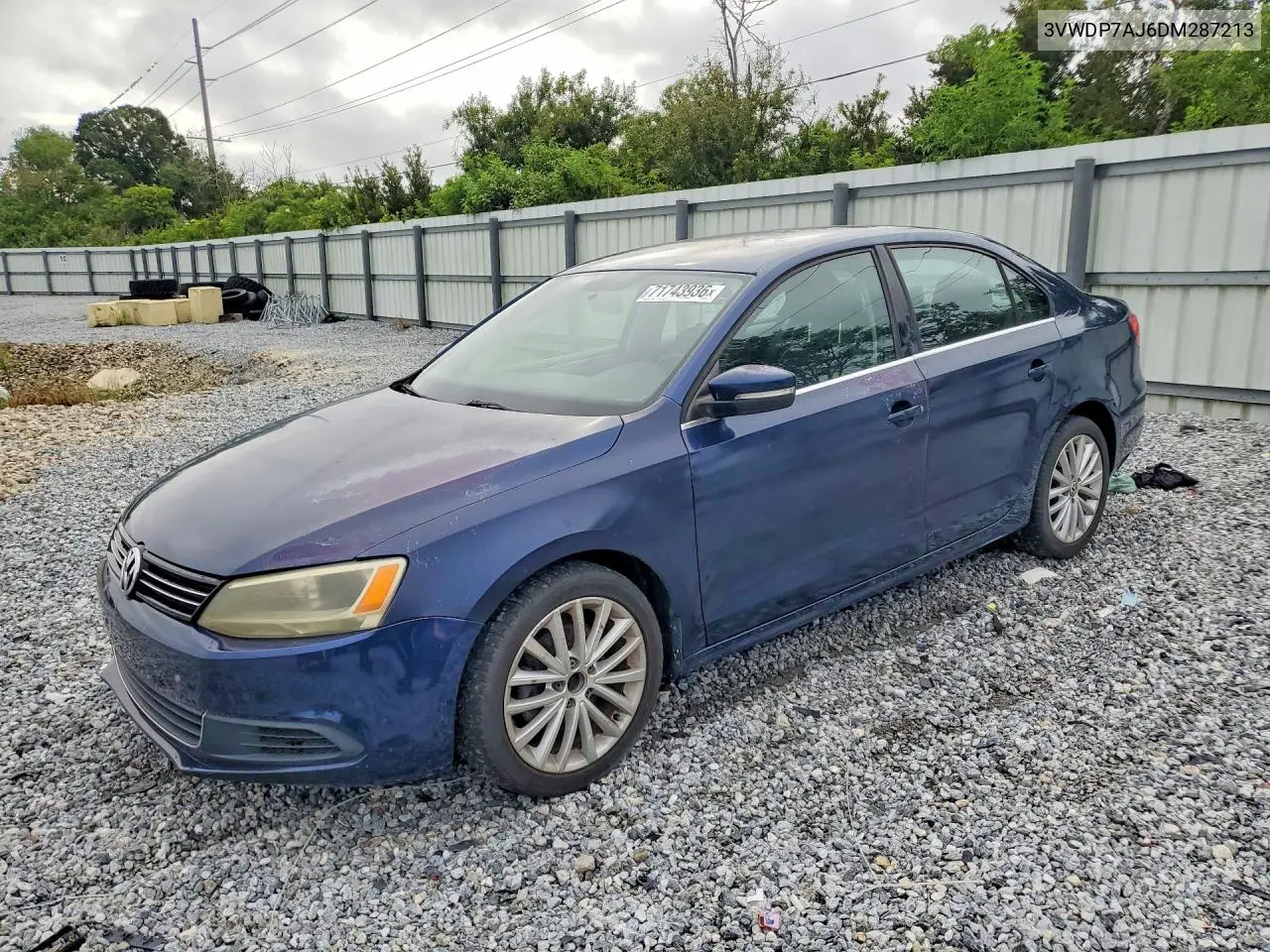 VOLKSWAGEN JETTA 2013, VIN 3VWDP7AJ6DM287213