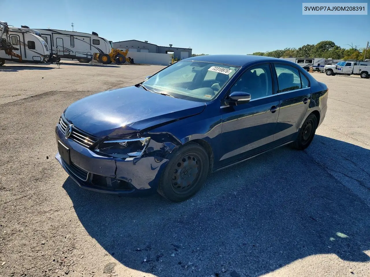 VOLKSWAGEN JETTA 2013, VIN 3VWDP7AJ9DM208391