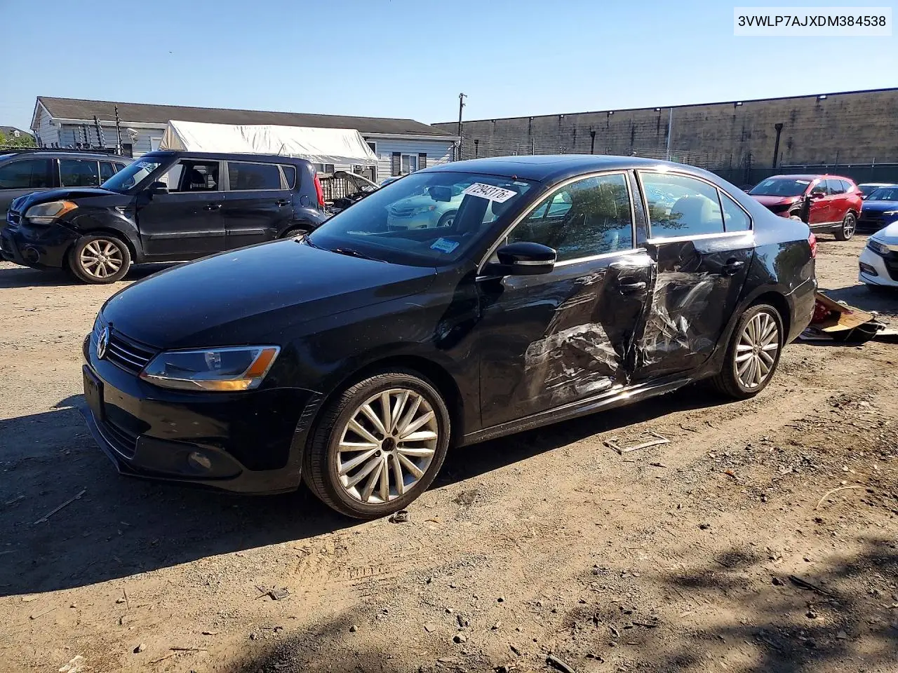 VOLKSWAGEN JETTA 2013, VIN 3VWLP7AJXDM384538