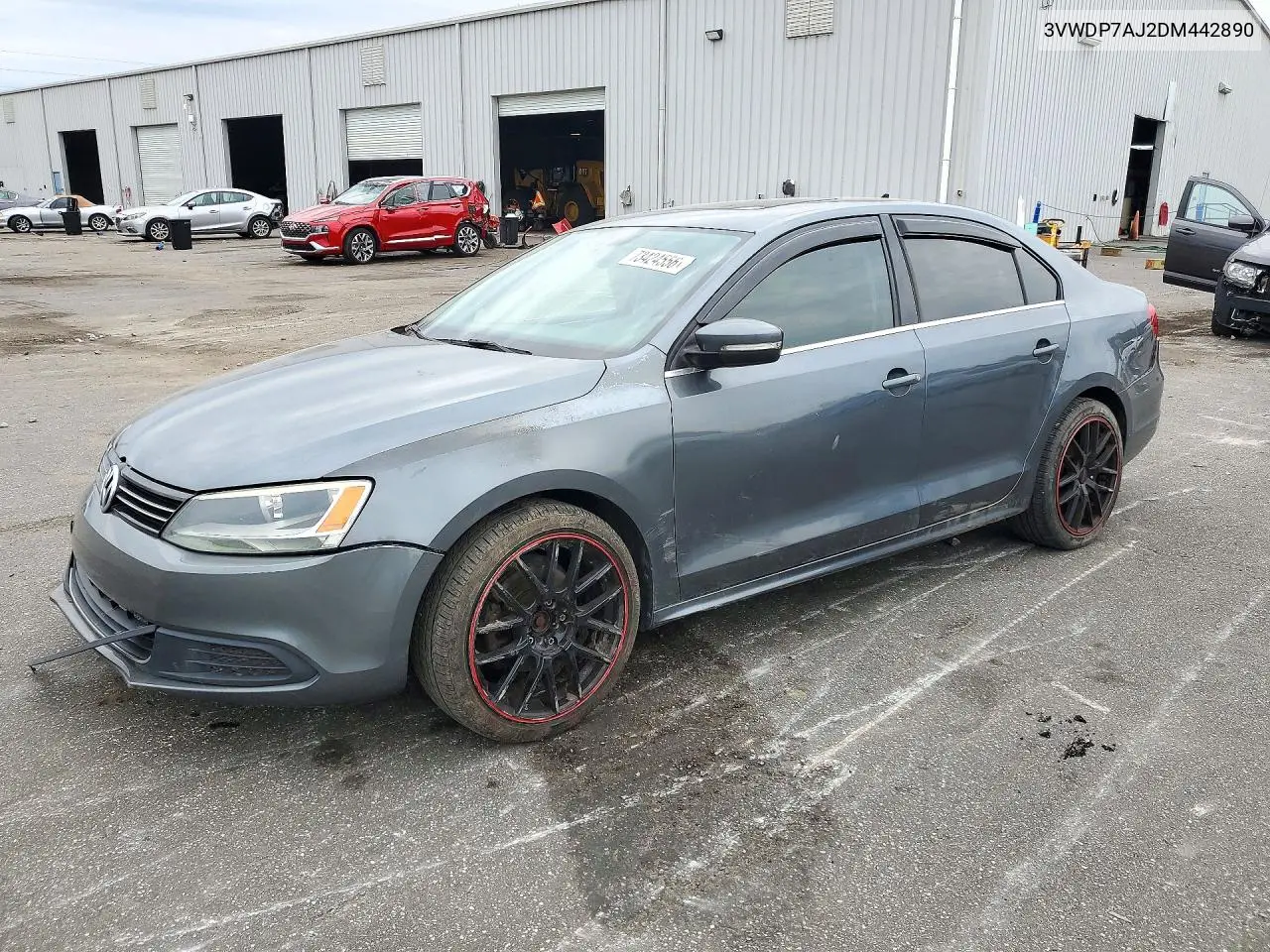 VOLKSWAGEN JETTA 2013, VIN 3VWDP7AJ2DM442890