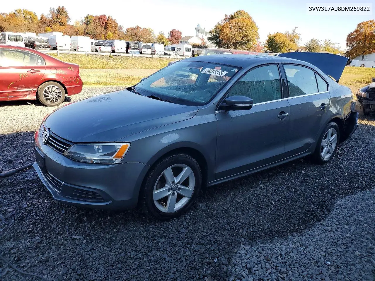 VOLKSWAGEN JETTA 2013, VIN 3VW3L7AJ8DM269822