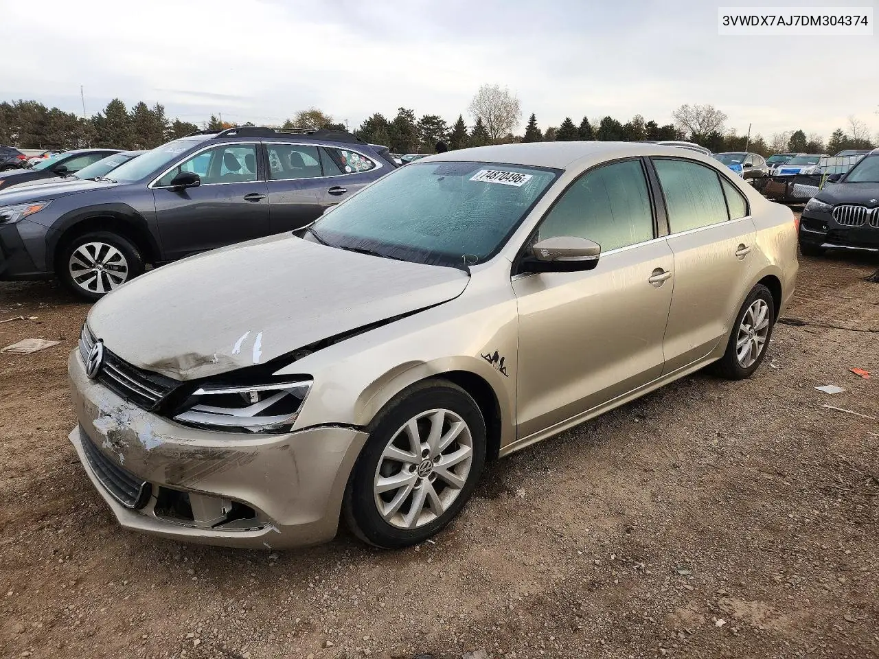 VOLKSWAGEN JETTA 2013, VIN 3VWDX7AJ7DM304374