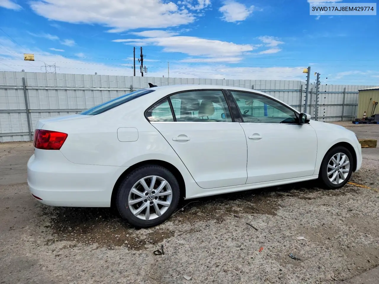 2014 VOLKSWAGEN JETTA VIN 3VWD17AJ8EM429774 — фото 3
