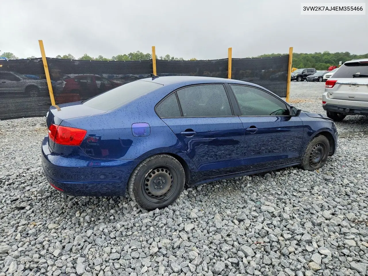 2014 VOLKSWAGEN JETTA VIN 3VW2K7AJ4EM355466 — фото 3