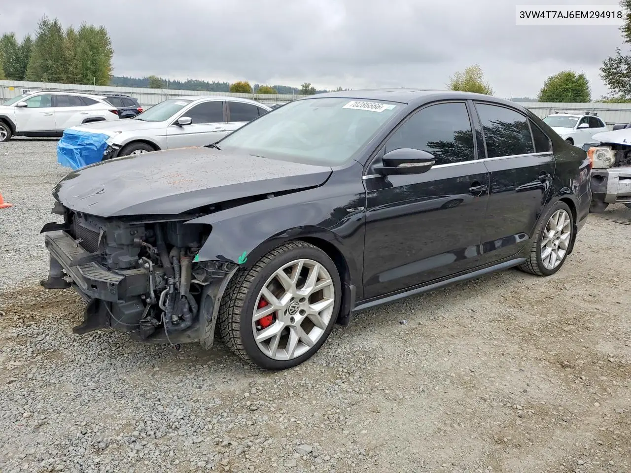 VOLKSWAGEN JETTA 2014, VIN 3VW4T7AJ6EM294918