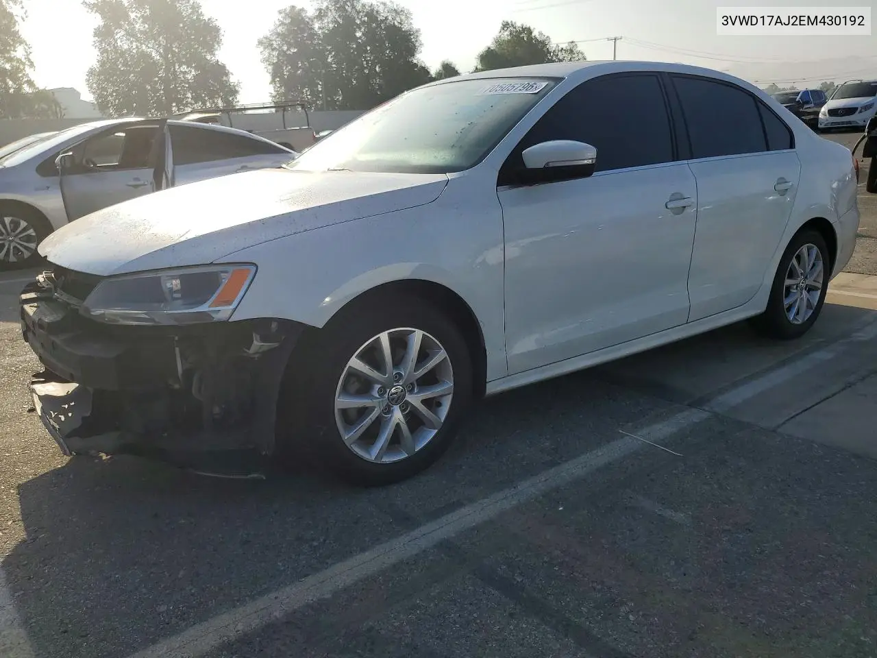 VOLKSWAGEN JETTA 2014, VIN 3VWD17AJ2EM430192