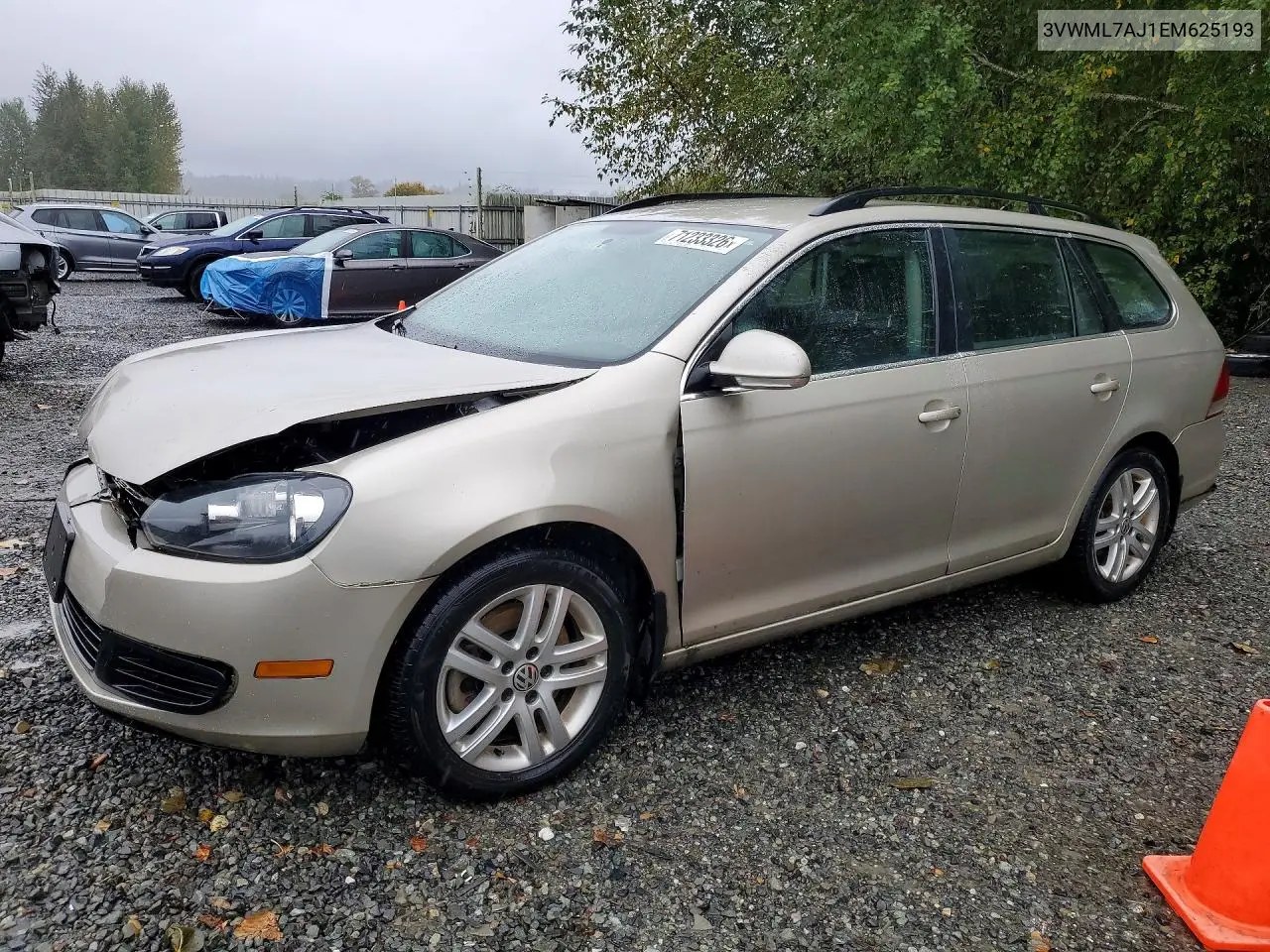 VOLKSWAGEN JETTA 2014, VIN 3VWML7AJ1EM625193