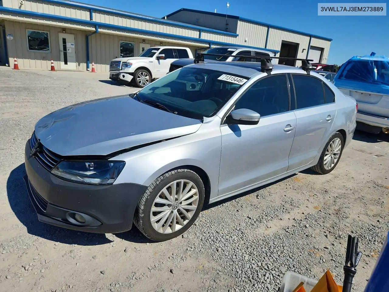 VOLKSWAGEN JETTA 2014, VIN 3VWLL7AJ3EM273889