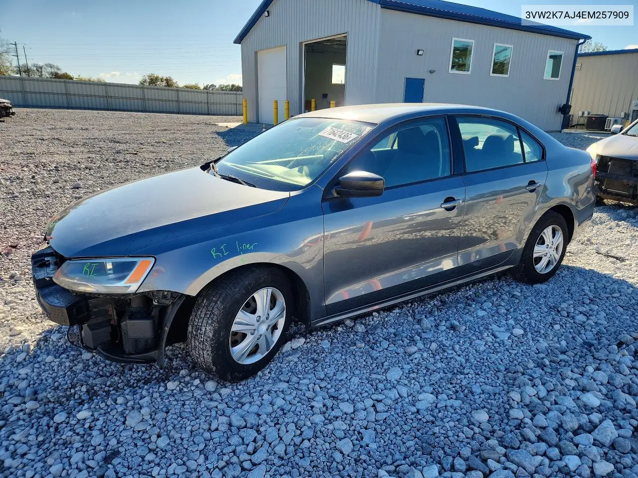 VOLKSWAGEN JETTA 2014, VIN 3VW2K7AJ4EM257909