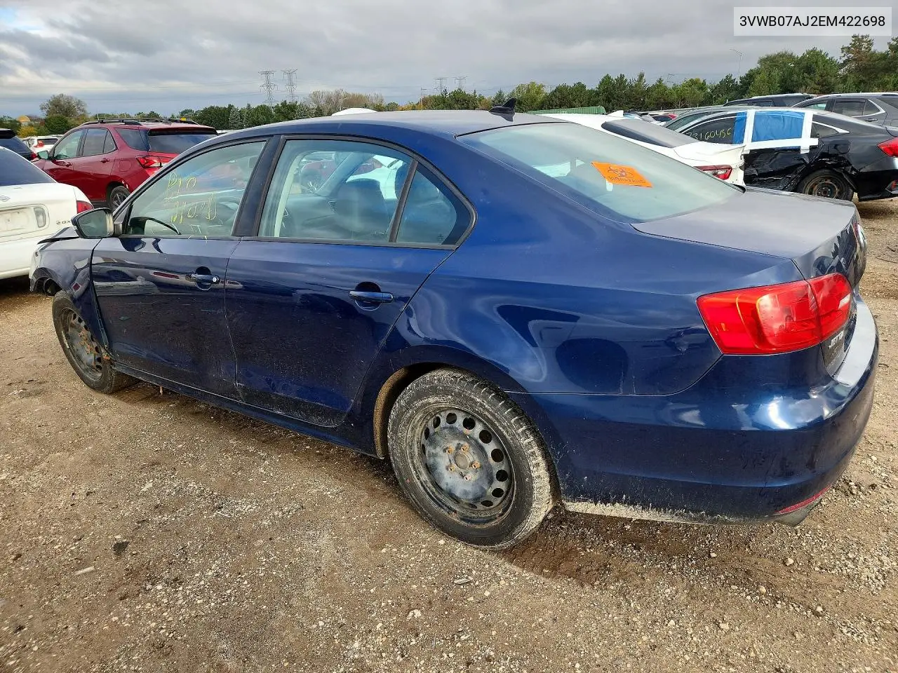2014 VOLKSWAGEN JETTA VIN 3VWB07AJ2EM422698 — фото 2