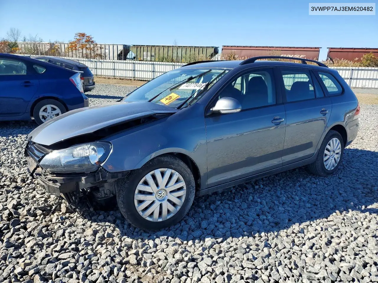 VOLKSWAGEN JETTA 2014, VIN 3VWPP7AJ3EM620482