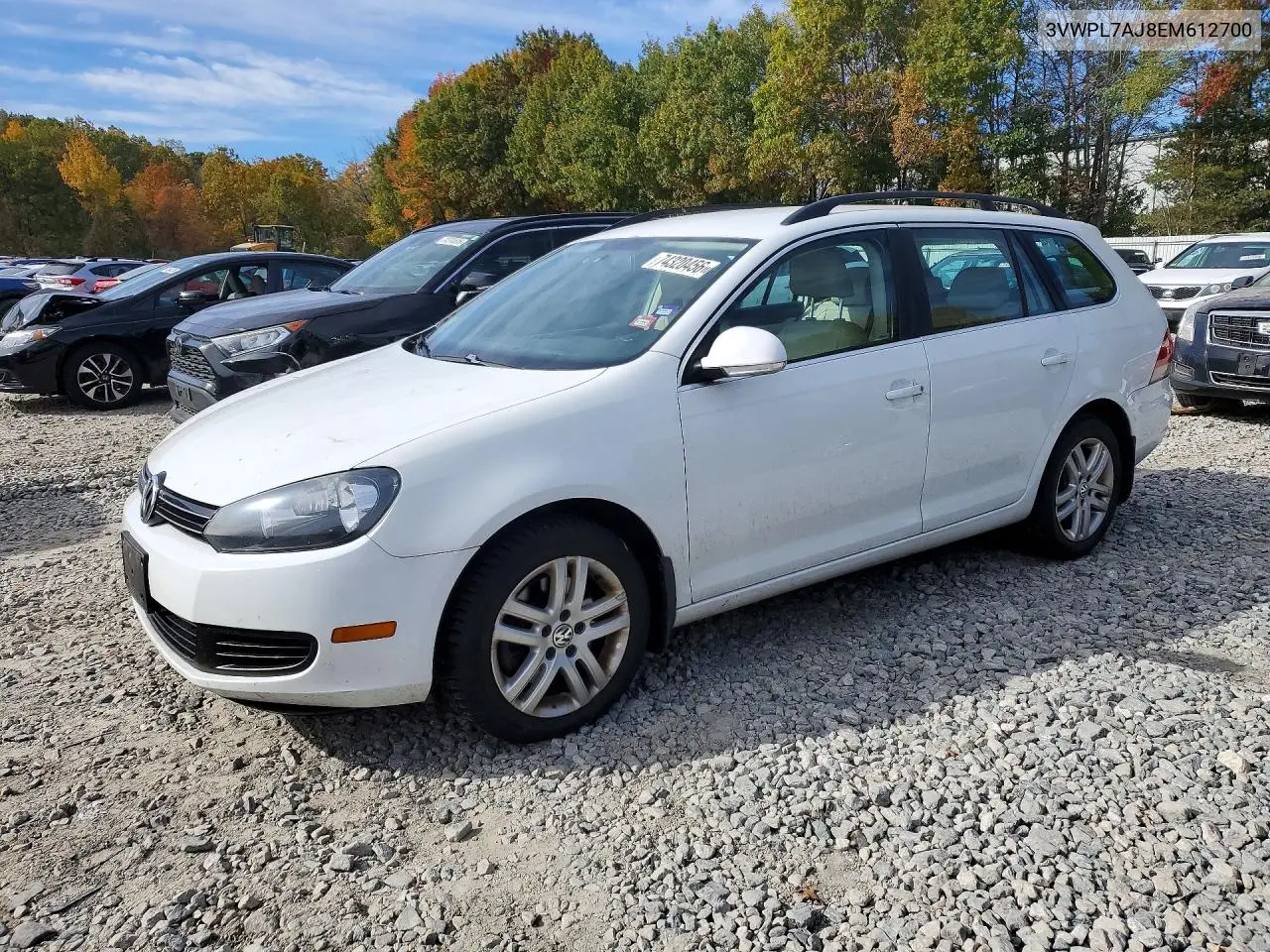 VOLKSWAGEN JETTA 2014, VIN 3VWPL7AJ8EM612700