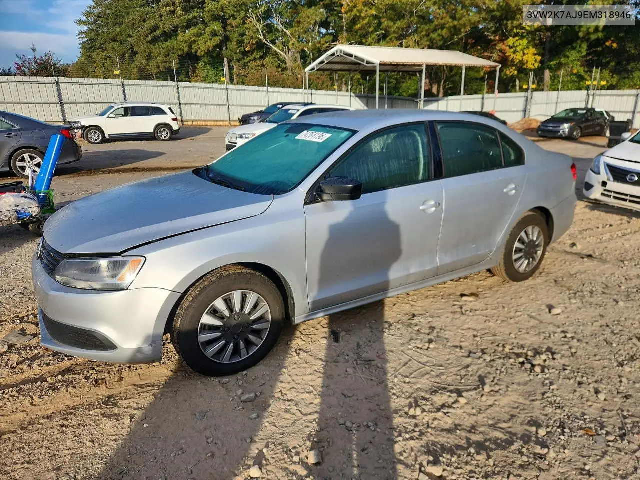 VOLKSWAGEN JETTA 2014, VIN 3VW2K7AJ9EM318946