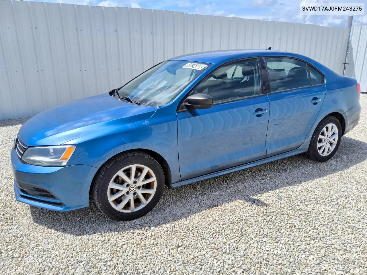 VOLKSWAGEN JETTA 2015, VIN 3VWD17AJ0FM243275