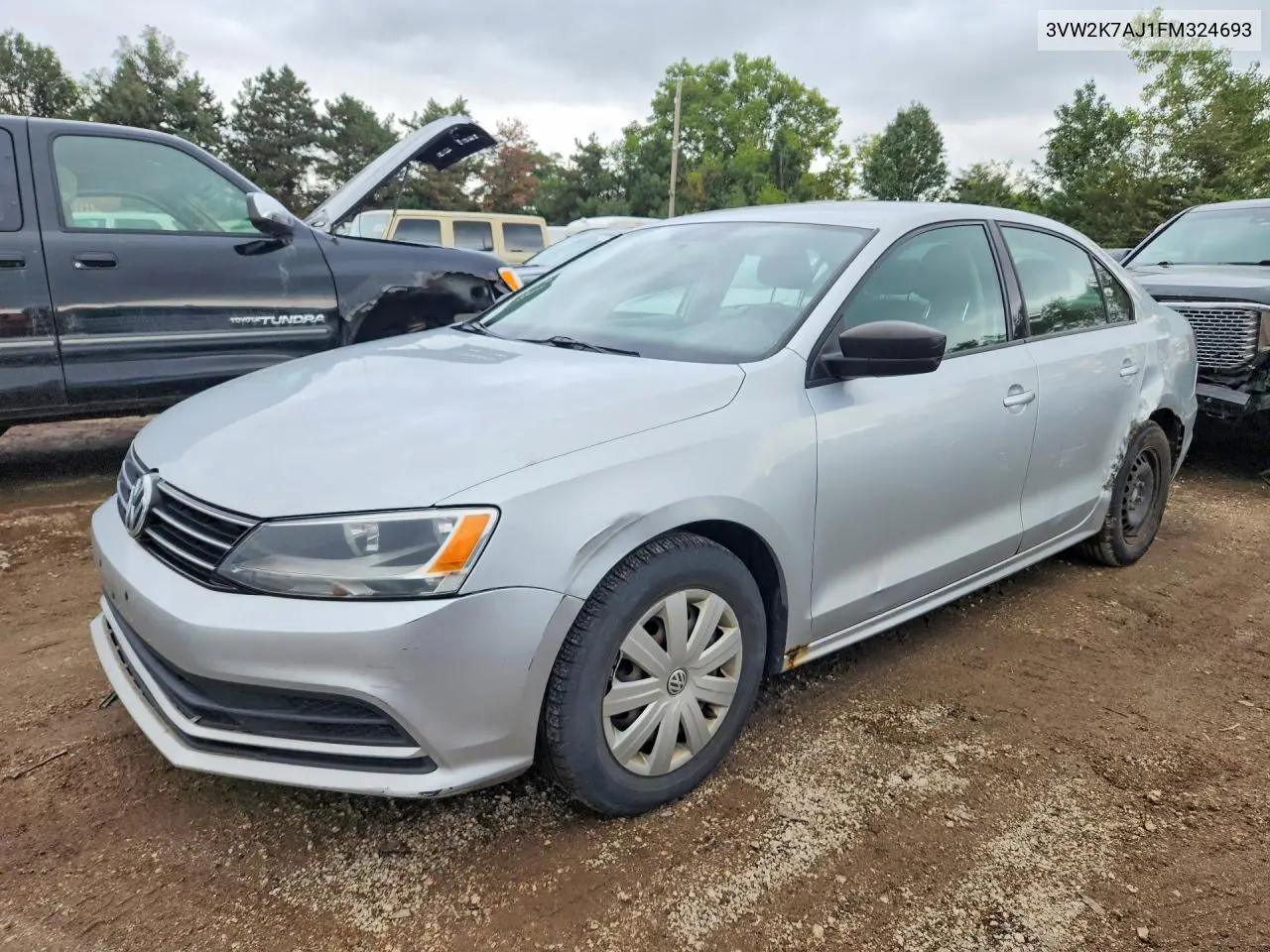 VOLKSWAGEN JETTA 2015, VIN 3VW2K7AJ1FM324693