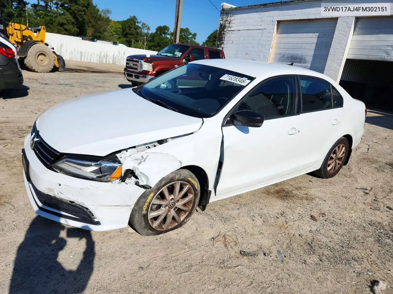 VOLKSWAGEN JETTA 2015, VIN 3VWD17AJ4FM302151