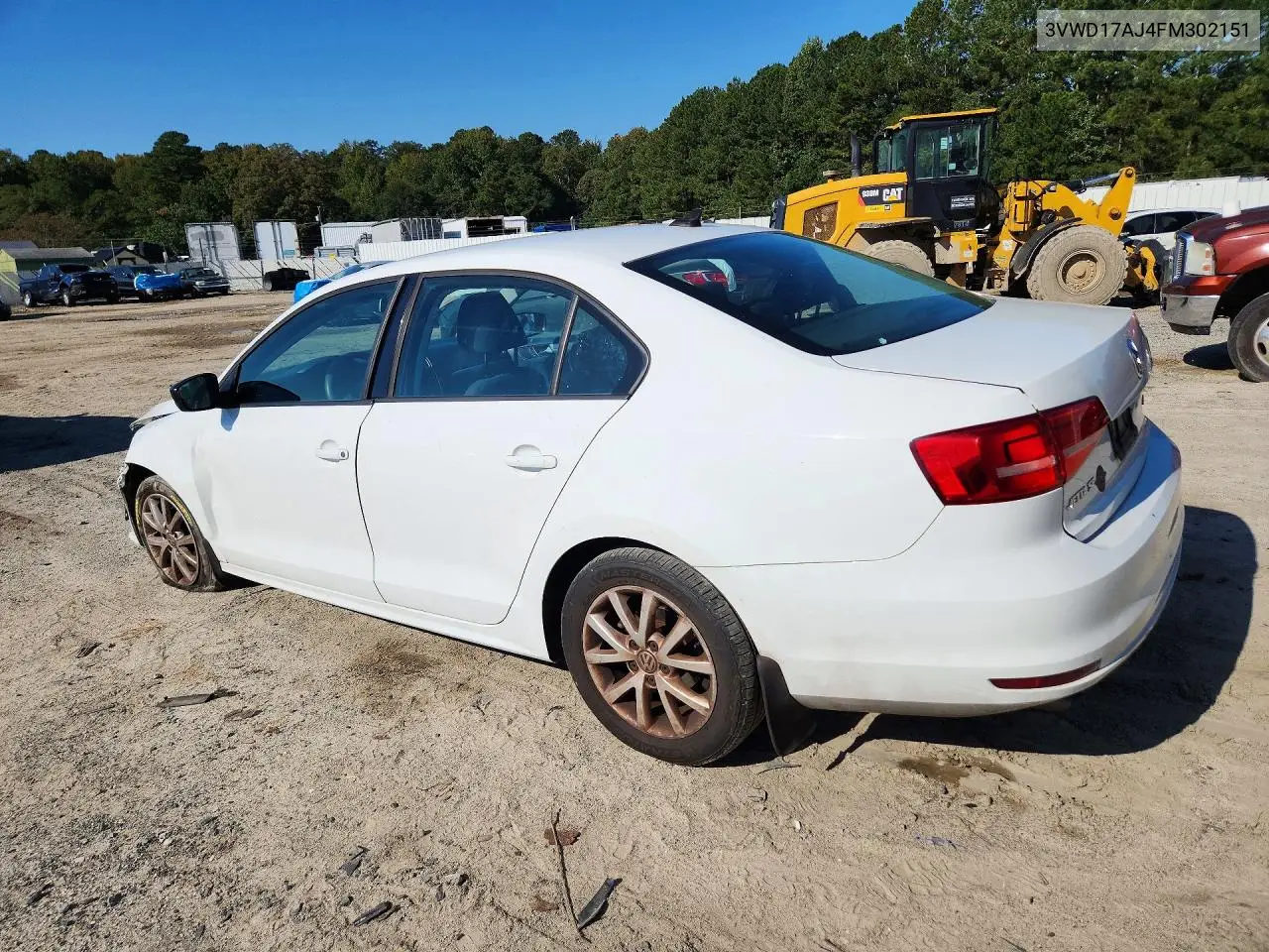 2015 VOLKSWAGEN JETTA VIN 3VWD17AJ4FM302151 — фото 2