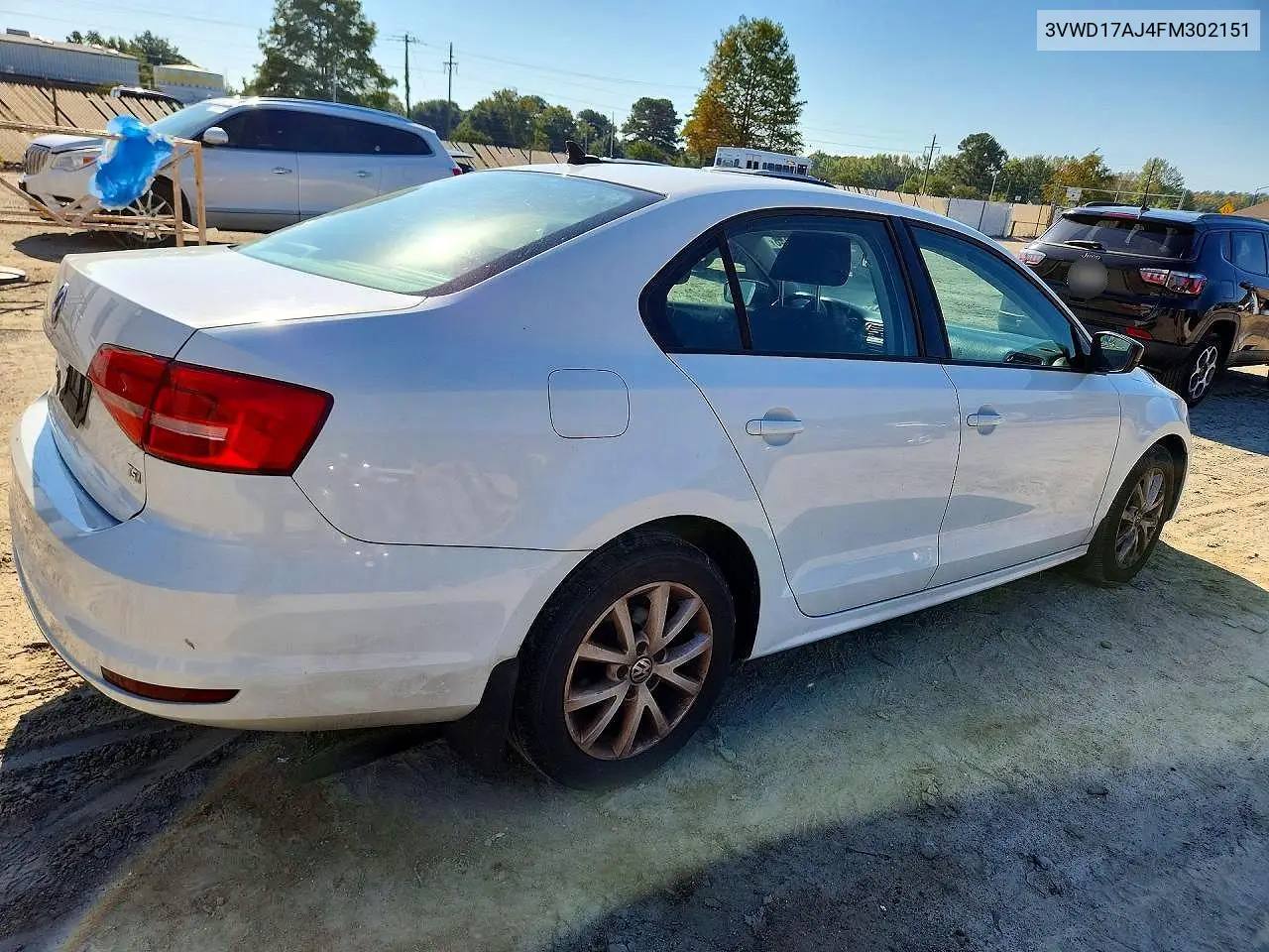 2015 VOLKSWAGEN JETTA VIN 3VWD17AJ4FM302151 — фото 3