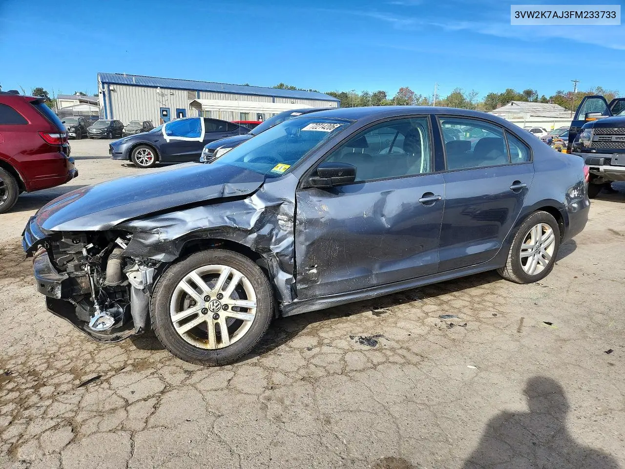 VOLKSWAGEN JETTA 2015, VIN 3VW2K7AJ3FM233733