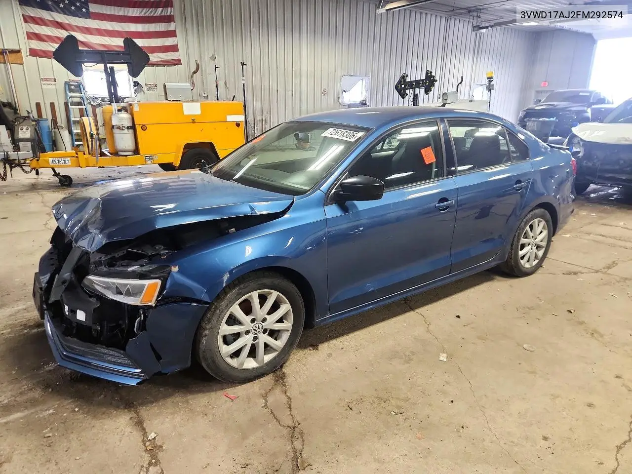 VOLKSWAGEN JETTA 2015, VIN 3VWD17AJ2FM292574