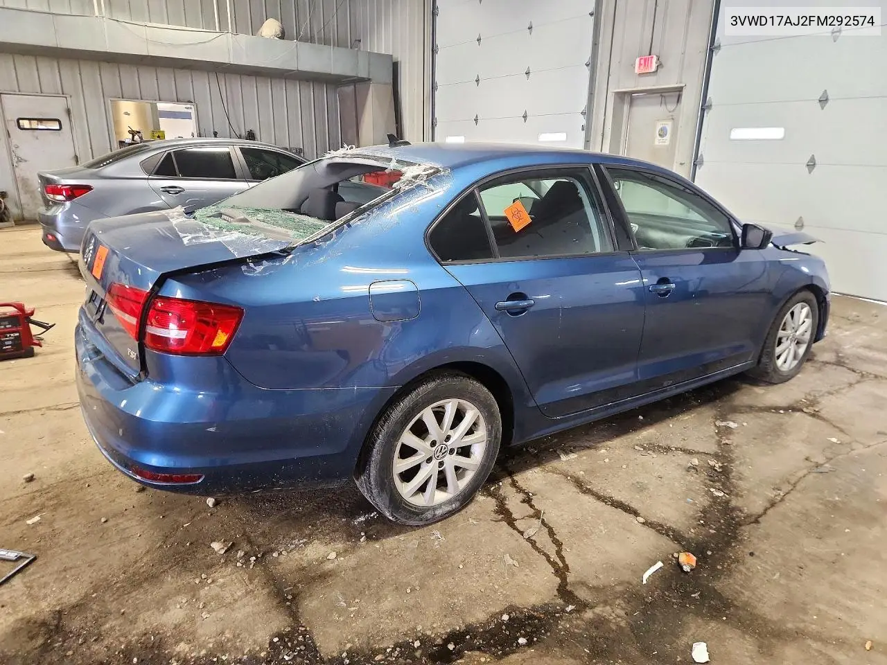 2015 VOLKSWAGEN JETTA VIN 3VWD17AJ2FM292574 — фото 3