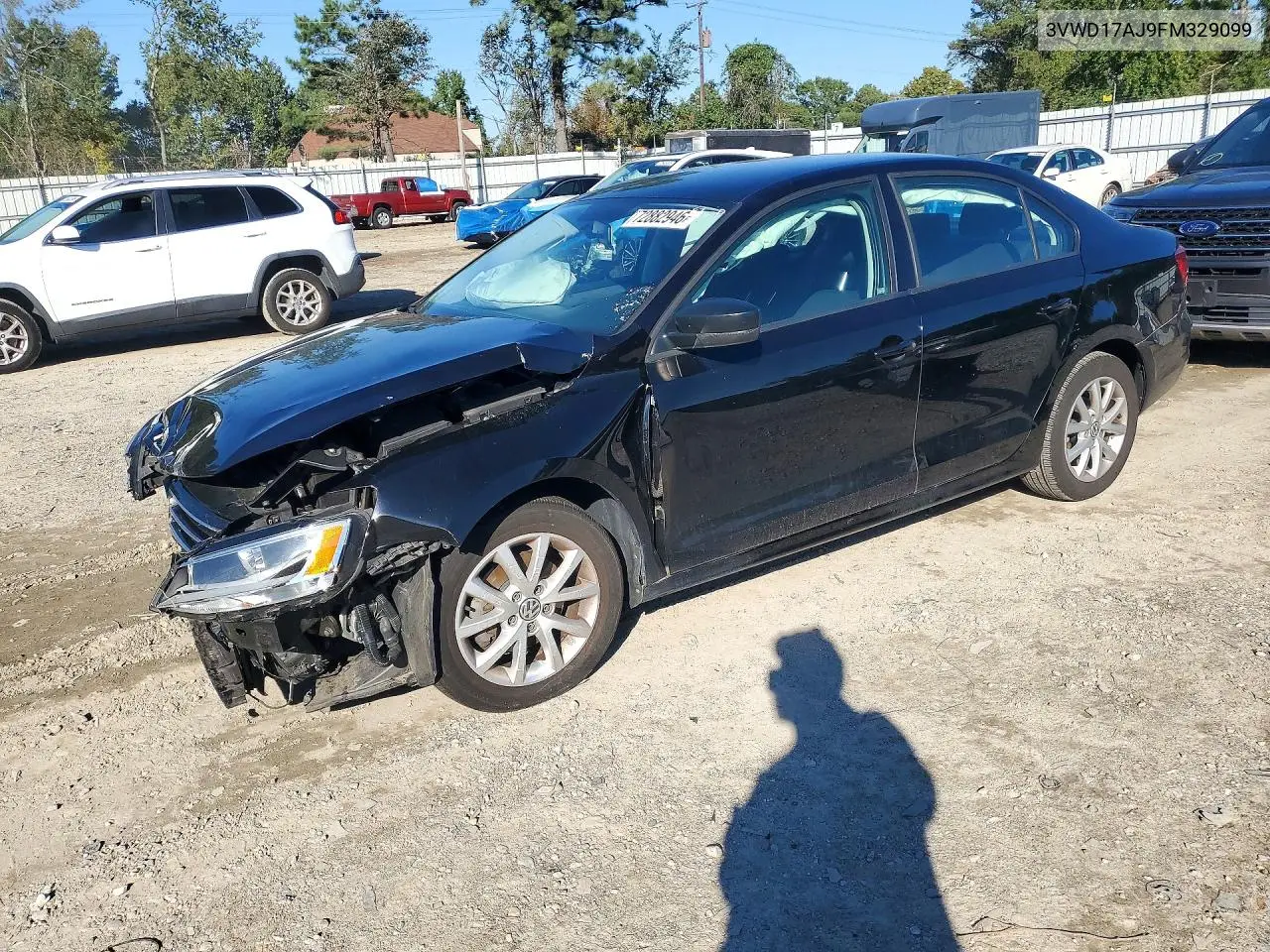 VOLKSWAGEN JETTA 2015, VIN 3VWD17AJ9FM329099