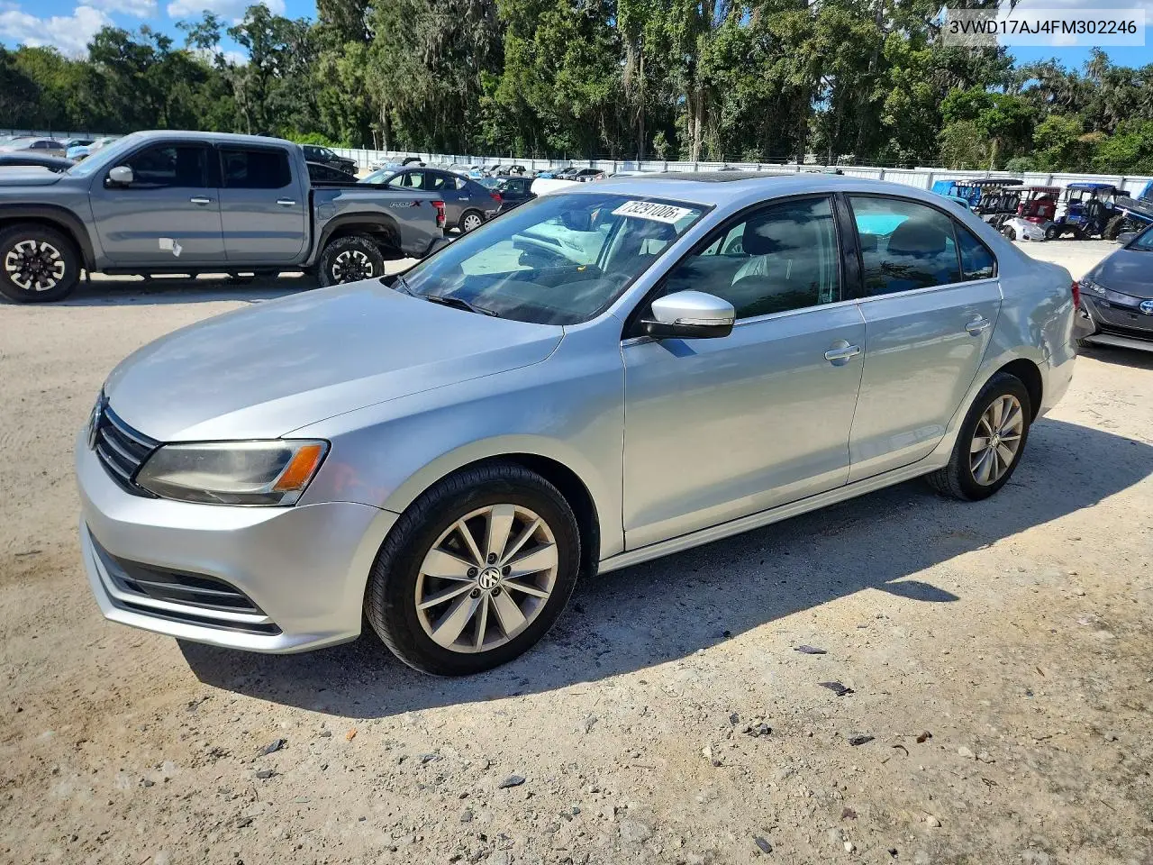 VOLKSWAGEN JETTA 2015, VIN 3VWD17AJ4FM302246