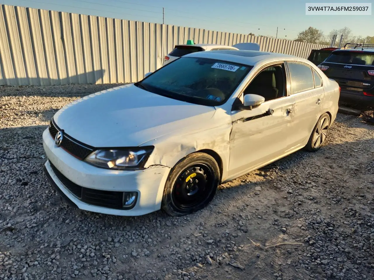 VOLKSWAGEN JETTA 2015, VIN 3VW4T7AJ6FM259037