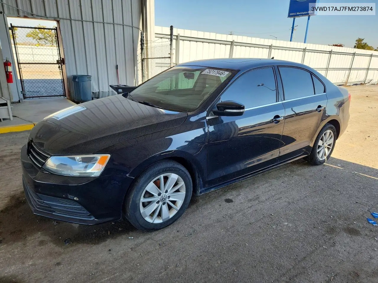 VOLKSWAGEN JETTA 2015, VIN 3VWD17AJ7FM273874