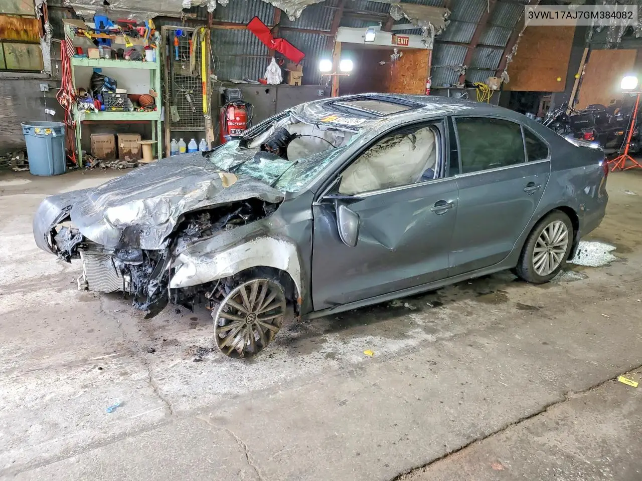 VOLKSWAGEN JETTA 2016, VIN 3VWL17AJ7GM384082