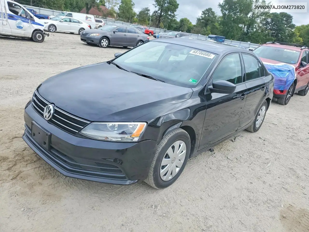 VOLKSWAGEN JETTA 2016, VIN 3VW267AJ3GM273820