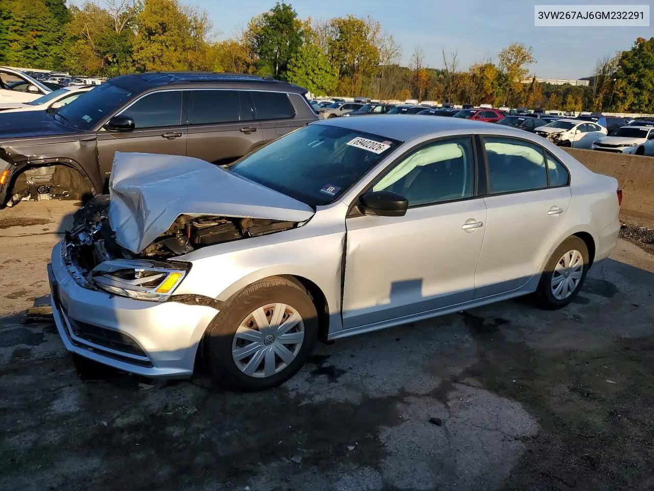 VOLKSWAGEN JETTA 2016, VIN 3VW267AJ6GM232291