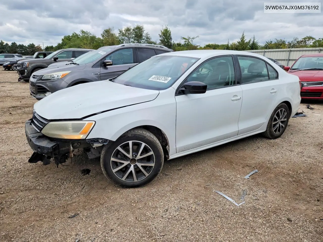 VOLKSWAGEN JETTA 2016, VIN 3VWD67AJXGM376192