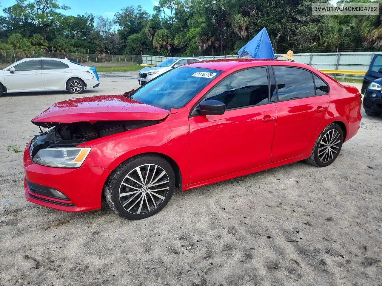 VOLKSWAGEN JETTA 2016, VIN 3VWB17AJ4GM304782