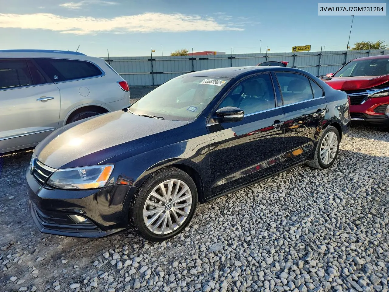 VOLKSWAGEN JETTA 2016, VIN 3VWL07AJ7GM231284