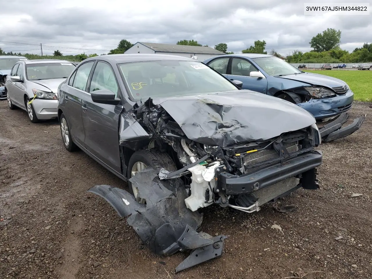 VOLKSWAGEN JETTA 2017, VIN 3VW167AJ5HM344822