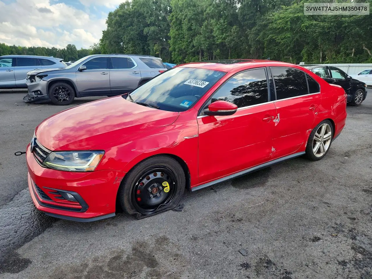 VOLKSWAGEN JETTA 2017, VIN 3VW4T7AJ5HM350478