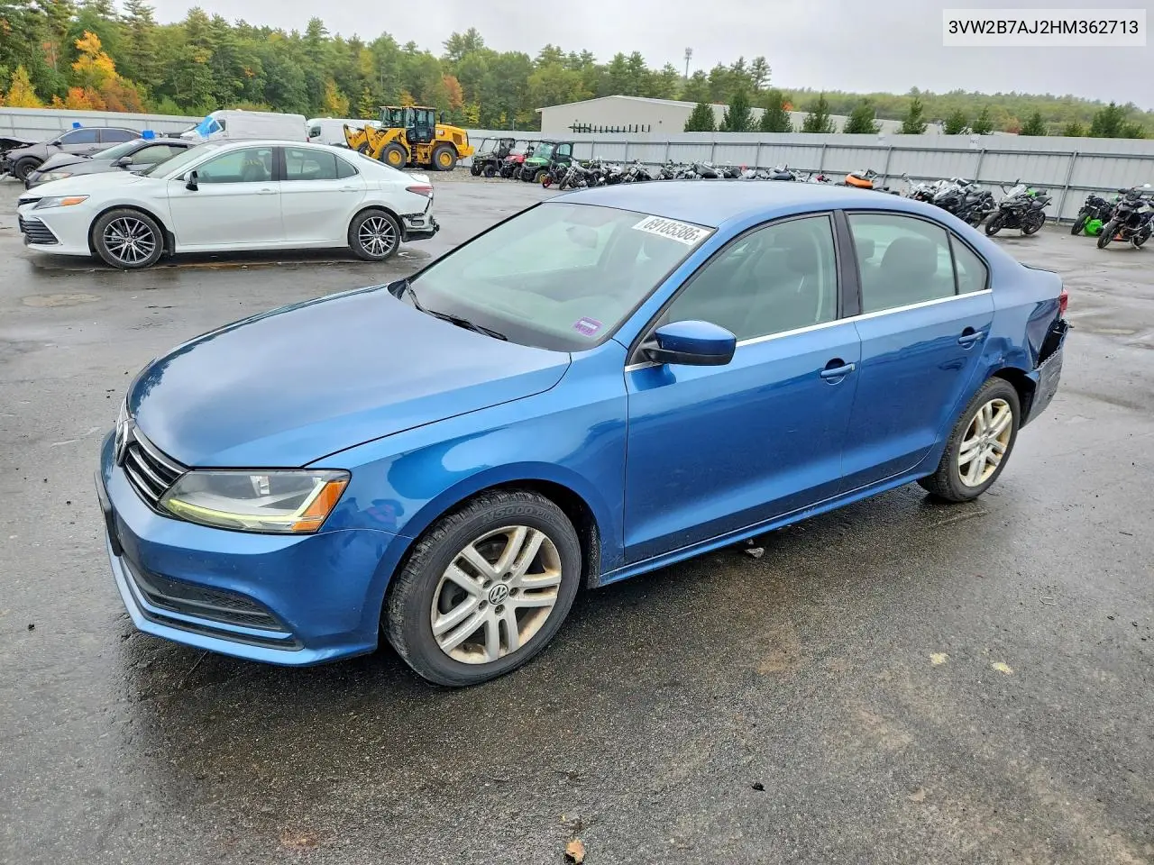 VOLKSWAGEN JETTA 2017, VIN 3VW2B7AJ2HM362713