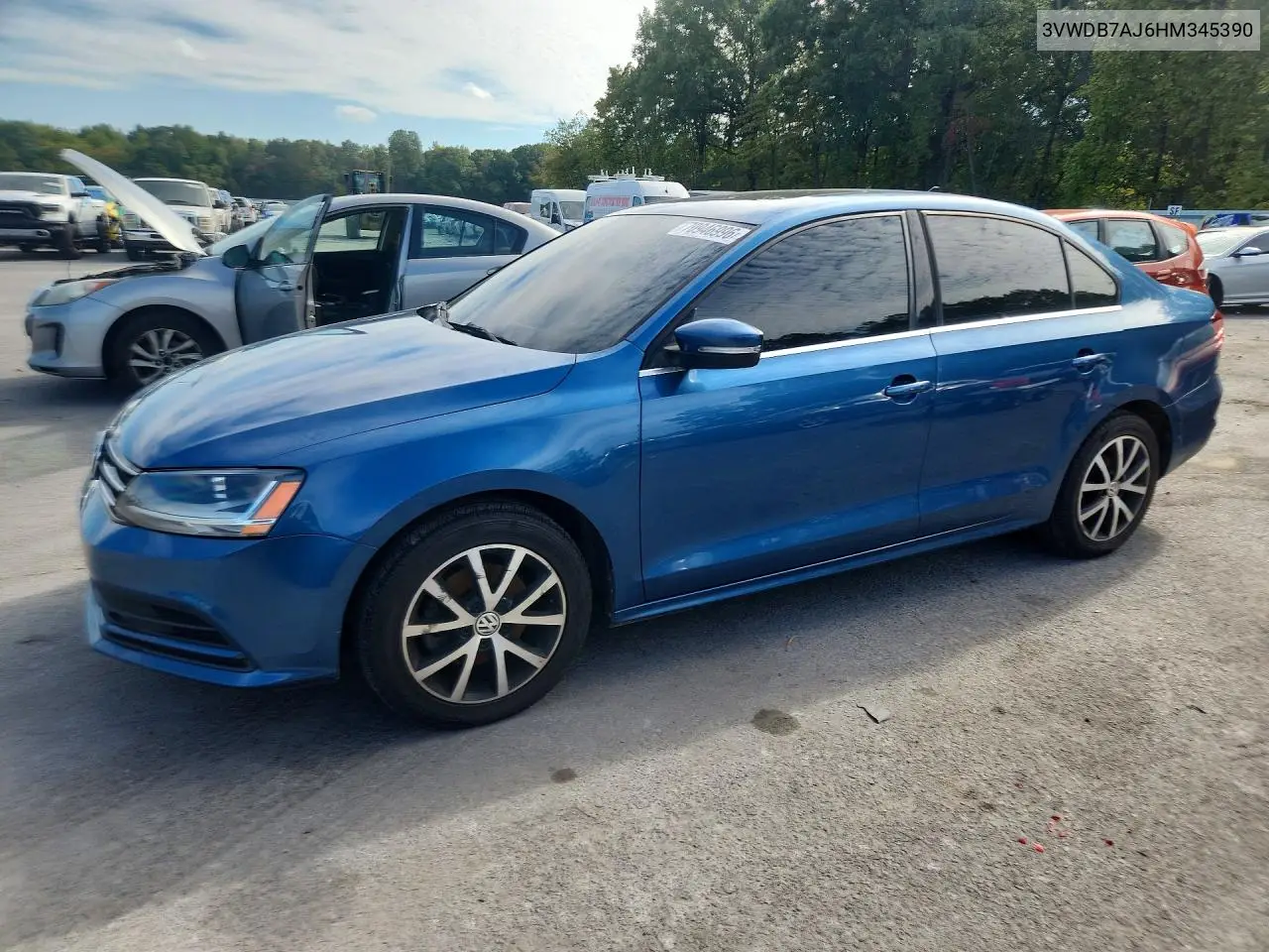 VOLKSWAGEN JETTA 2017, VIN 3VWDB7AJ6HM345390