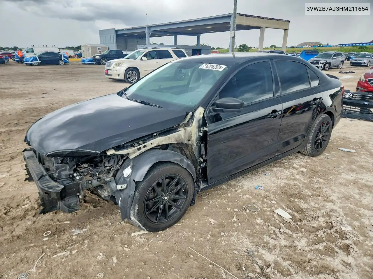 VOLKSWAGEN JETTA 2017, VIN 3VW2B7AJ3HM211654
