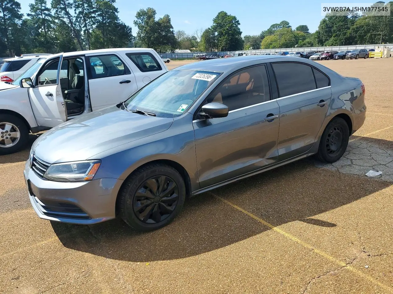 VOLKSWAGEN JETTA 2017, VIN 3VW2B7AJ5HM377545