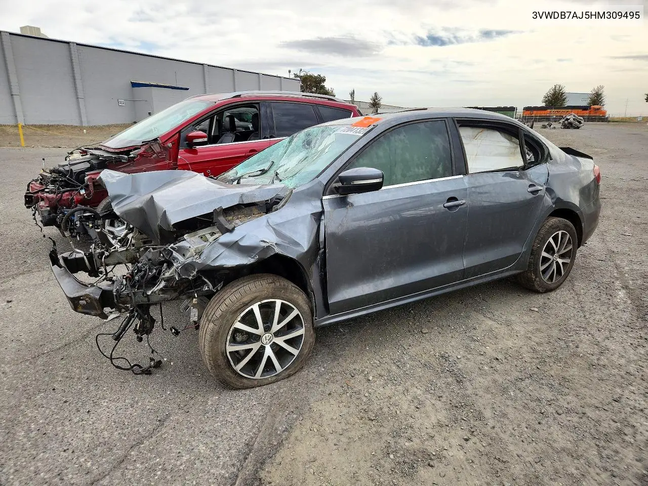 VOLKSWAGEN JETTA 2017, VIN 3VWDB7AJ5HM309495