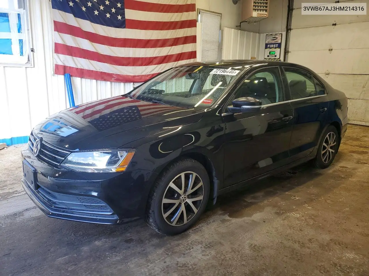 VOLKSWAGEN JETTA 2017, VIN 3VWB67AJ3HM214316