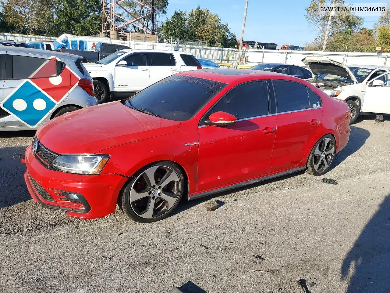 VOLKSWAGEN JETTA 2017, VIN 3VW5T7AJXHM346415