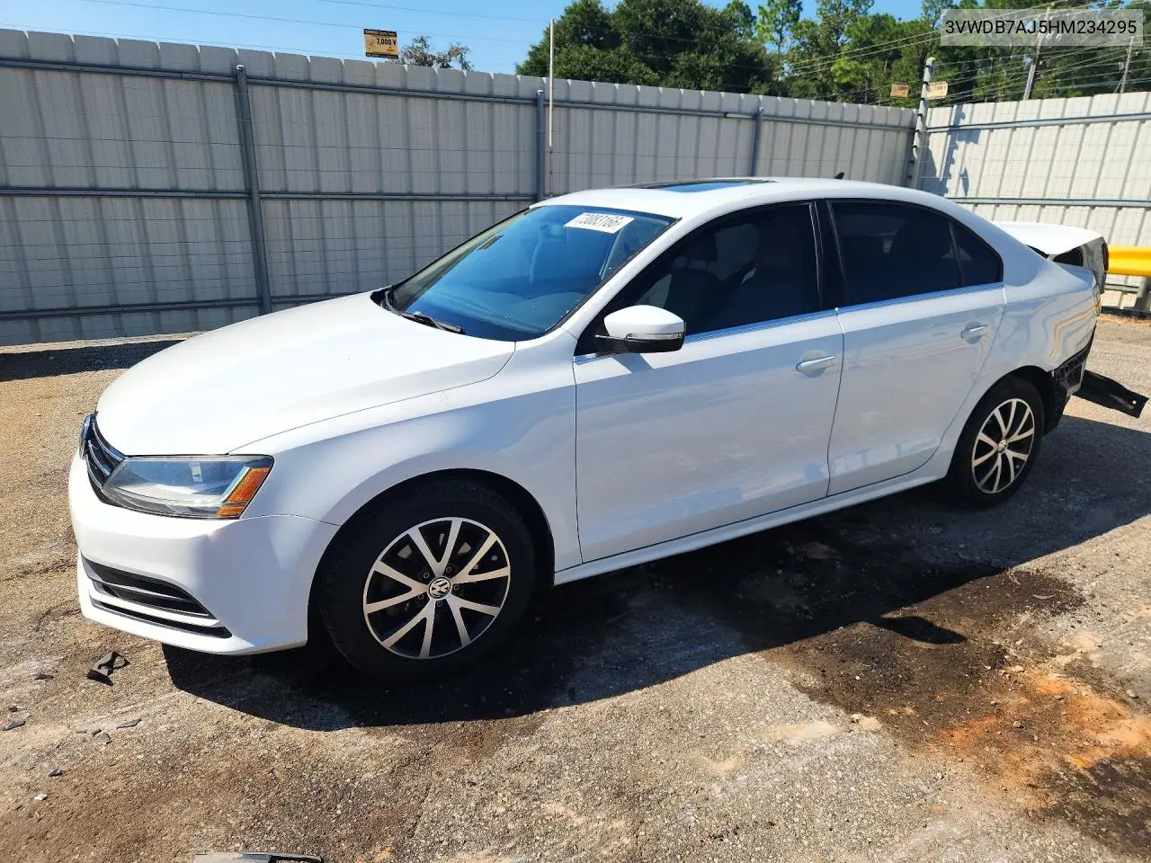 VOLKSWAGEN JETTA 2017, VIN 3VWDB7AJ5HM234295