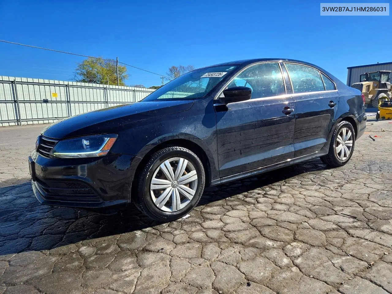 VOLKSWAGEN JETTA 2017, VIN 3VW2B7AJ1HM286031